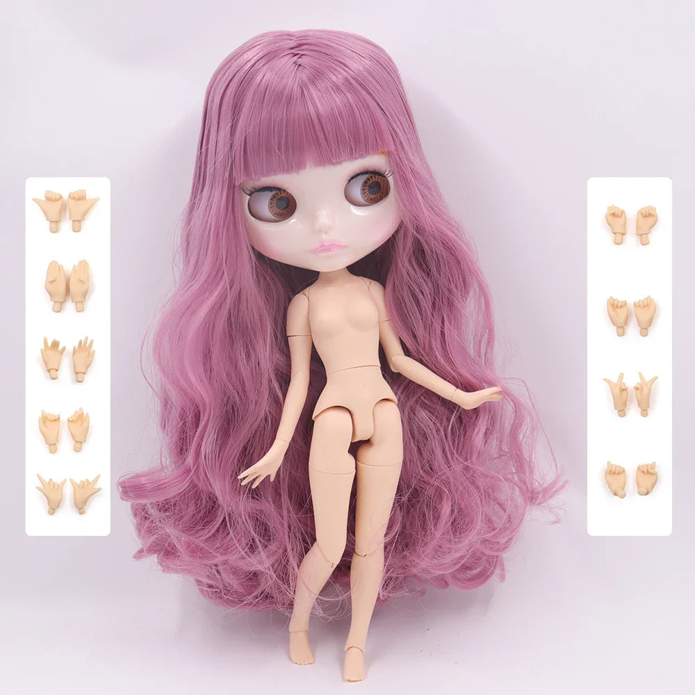 ICY DBS Blythe Doll 1/6 Joint Body 30cm BJD – Shiny Face with Extra Hands, DIY Fashion Doll Gift