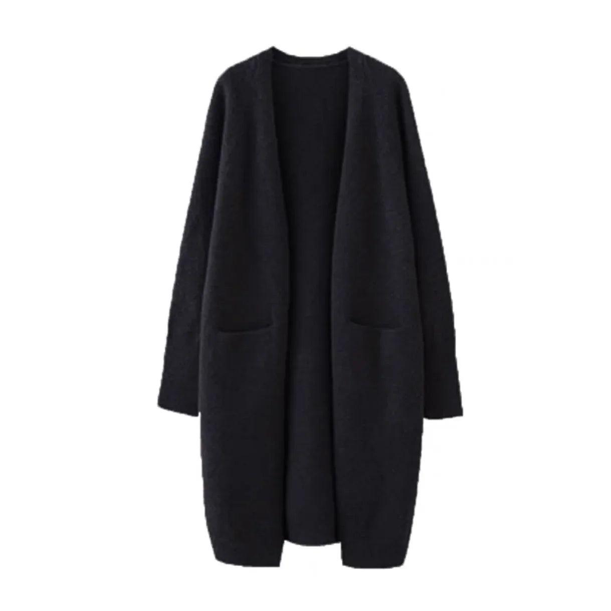 Women’s Solid Color Loose Thick Warm Sweater Cardigan – V Neck Knitted Coat with Pockets, Casual Spring/Autumn Tops C-124