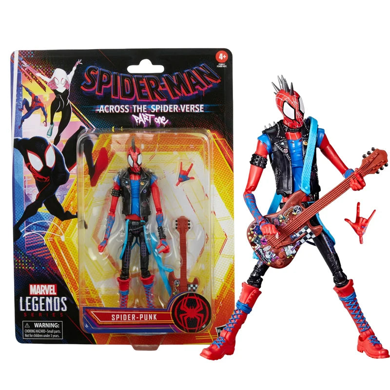Hasbro Spider-Man 2099 Miguel O’Hara Action Figure — Legends Venom & Deadpool, Change Face Statue Model Doll Toy Gift for Kids