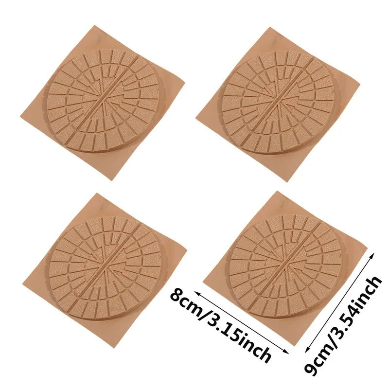 4PCS Wear-Resistant Shoe Insoles – Anti-Slip Self-Adhesive Sole Protectors for Sneakers, Heels & Rubber Shoe Repair