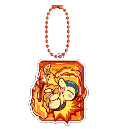 Pokémon Acrylic Keychain Set — Eevee, Pikachu, Gengar & Charizard Cartoon Pendant for Anime, Game Collection & Gift Toys