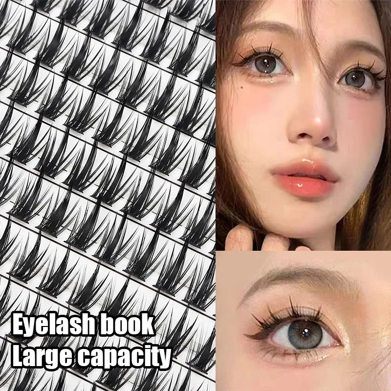 Individual Lash Extensions Kit – DIY Cluster Eyelash Book, False Lashes for Home Makeup