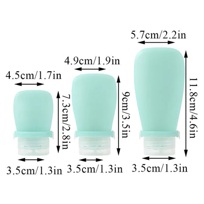 Portable Silicone Travel Bottle - Leakproof Cosmetic Storage Container for Refillable Lotion, Shampoo - Squeeze Tube Empty Bottle