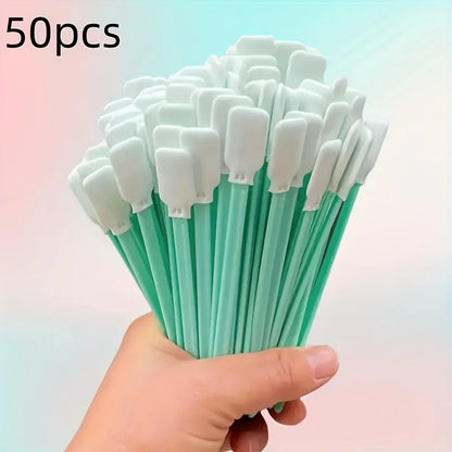 Precision Cleaning Swabs – Lint-Free Fiber Tips with Plastic Handles for Printers, Cameras, Optics, Crafts & Car Detailing