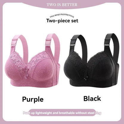 Women’s Lace Deep V Ultra-Thin Bralette – Sexy Sheer Lingerie Top Plus Size Comfortable Everyday Bra