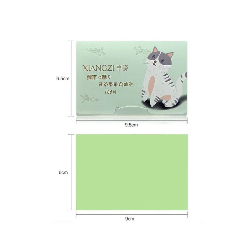 100/300PCS or 6 Packs Portable Facial Oil Blotting Papers – Oil Control & Face Cleansing Wipes