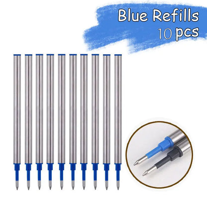 High-Quality Stainless Steel Ballpoint Pen – Business Signing Pen with Replaceable Refill for Office & School
