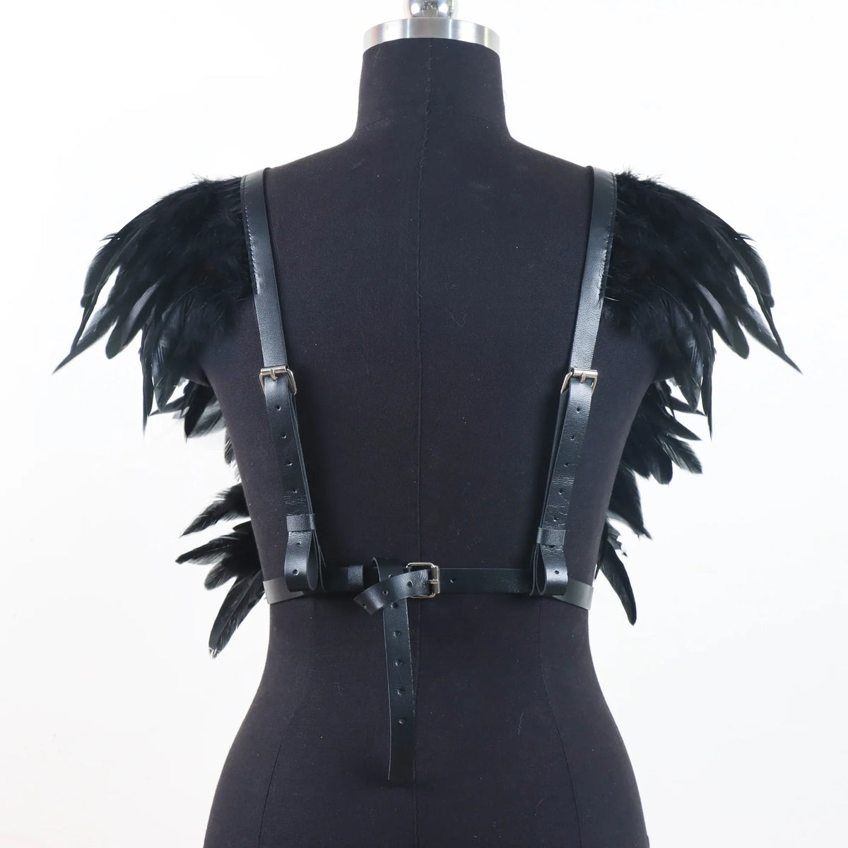 Vintage Medieval Feather Belt Shawl Cloak – Renaissance Halloween Cosplay Shoulder Feather Costume Accessory