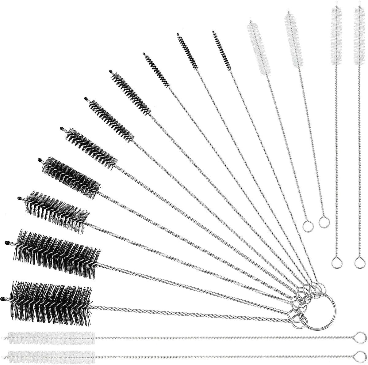 Stainless Steel Cleaning Brushes for Weed Pipe, Glass Hookah, and Smoking Accessories - Available in Sets of 2, 5, or 10 Pieces