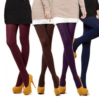 New 120D Black Classic Leggings for Women - Autumn Winter High Elasticity Opaque Footed Pantyhose | Seamless Thick Lady Stockings