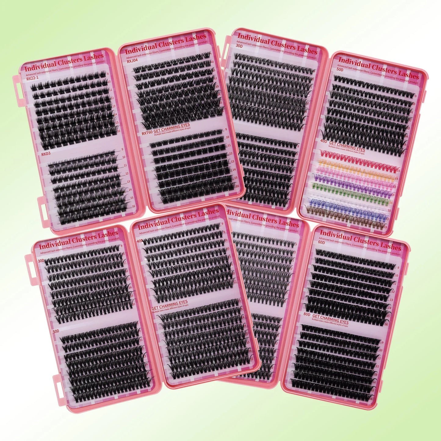 DIY Lash Clusters Book – D Curl Mega Volume Eyelash Extensions with Individual Lashes for Extensions