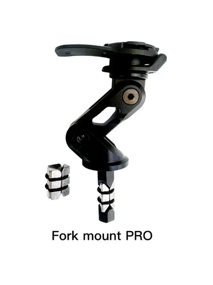 Motorcycle Handlebar Stem Fork Phone Mount — Vibration Dampener with MAG Universal Adapter, Wireless Charger & Mirror Brake Compatible