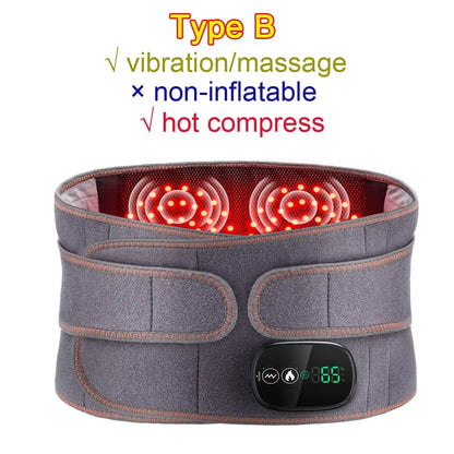 Heating Waist Massager Belt — Vibration & Inflatable Back Pad for Relaxation and Pain Relief
