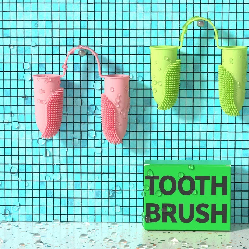 Super Soft Pet Finger Toothbrush - Dog Teeth Cleaning Tool for Bad Breath Care, Nontoxic Silicone Tooth Brush for Dogs and Cats