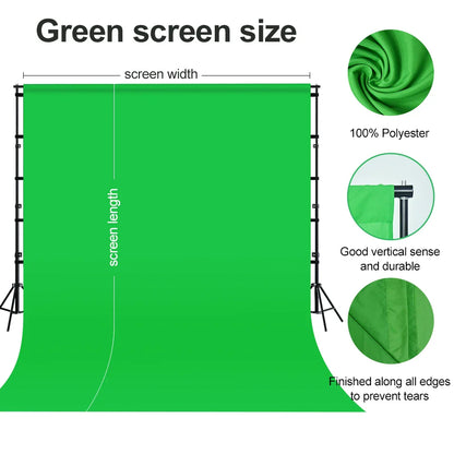 Photography Backdrop Cloth — White, Black, Blue, Green Chroma Key Studio Background