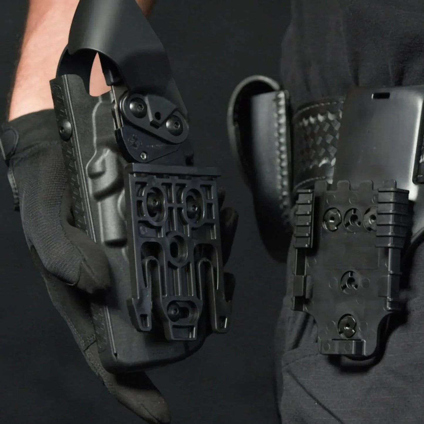 Tactical QLS Locking System Kit - QLS 19 Receiver & QLS 22 Fork Adapter for Pistol Holsters, Belts, Shooting & Airsoft Gear