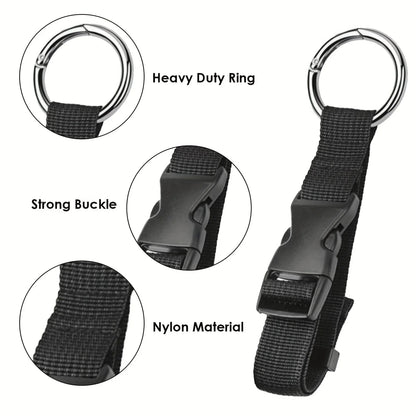 Travel Luggage Fixed Strap - Portable External Strap with Release Buckle, Add-A-Bag Luggage Strap and Jacket Holder for Backpacks