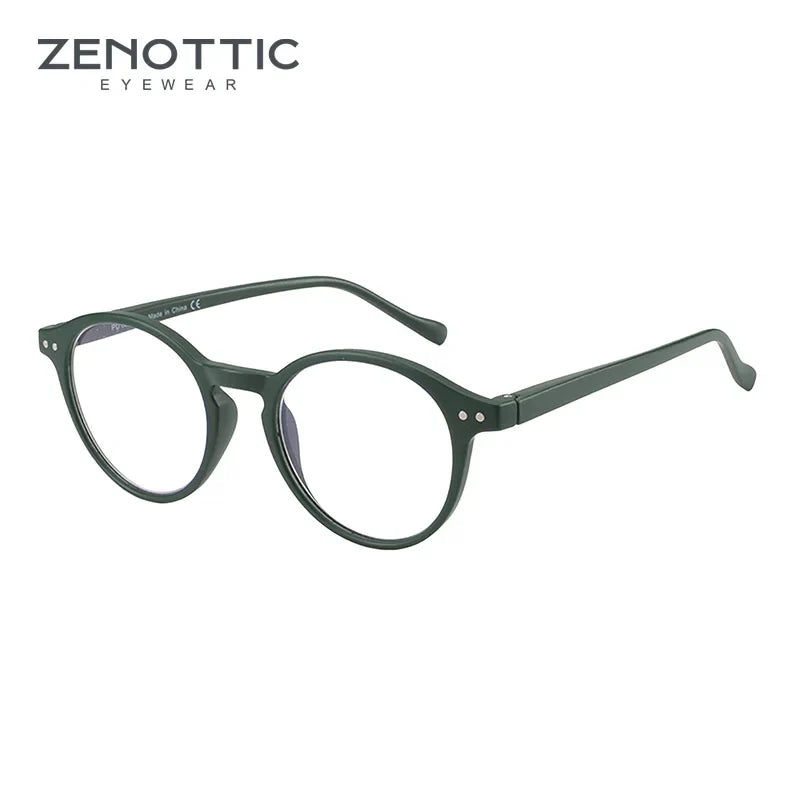 ZENOTTIC 2025 Retro Reading Glasses – Anti-Blue Light Blocking Eyeglasses for Women & Men, Diopter 0 to 4.0