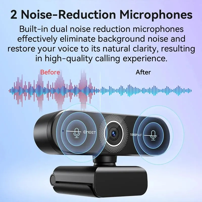 EMEET C60E Webcam | 4K/2K/1440P/1080P USB Autofocus Camera for Video Calls & Conferences