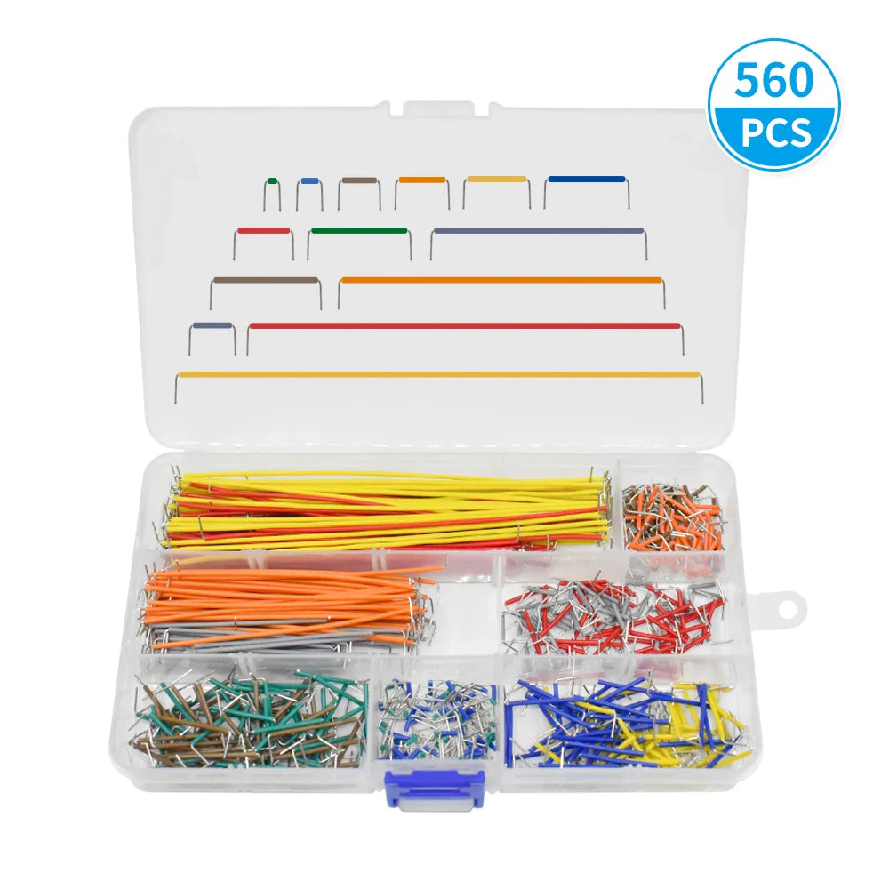 840/560/350PCS Breadboard Jumper Wire Kit – Assorted 14 Lengths for DIY Electronics & Circuit Prototyping
