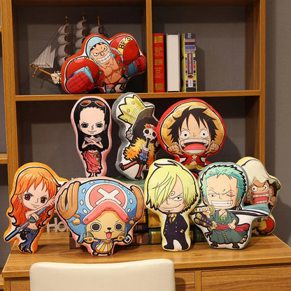 One Piece Anime Pillow – Luffy, Zoro, Sanji, Chopper & Usopp Stuffed Cartoon Cushion Toy, Perfect Birthday Gift