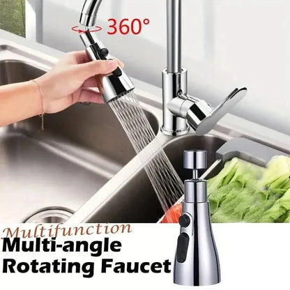 Metal Alloy Faucet Extender with 3 Modes – Water-Saving Home Shower Spray Filter