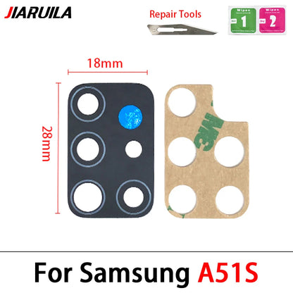 Rear Camera Glass Lens Replacement with Adhesive for Samsung M Series & A Series (M51, A10s, A20s, A12, A50s, A51, A71, M21, M31s)