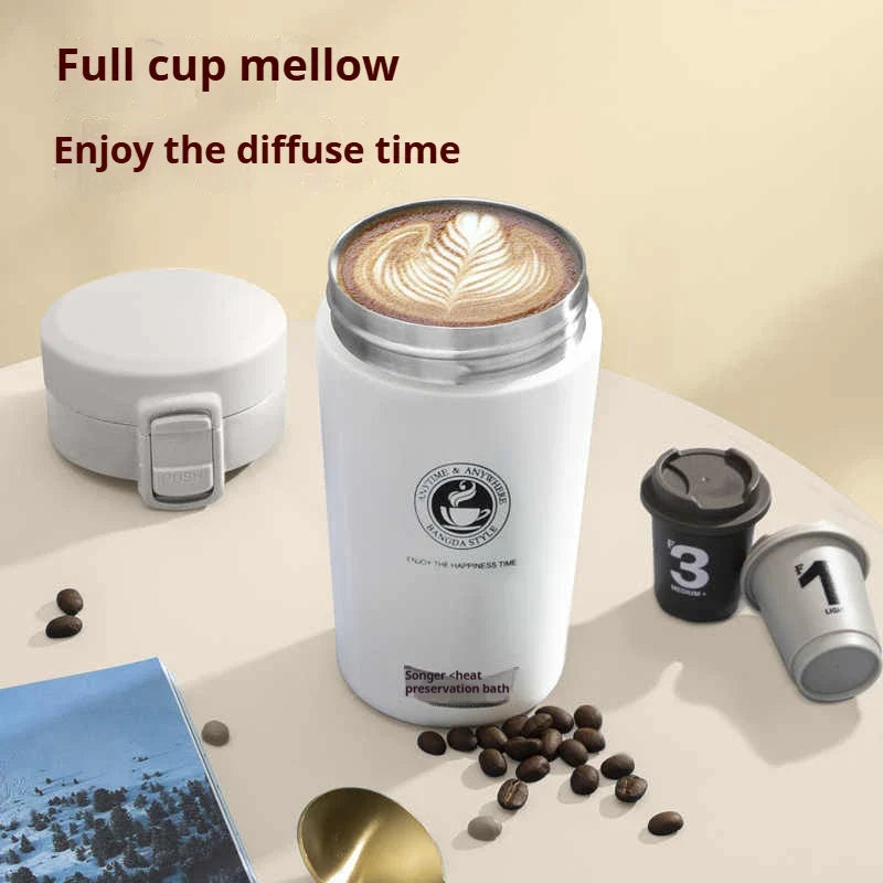 380/510ML Stainless Steel Vacuum Insulated Coffee Cup — Thermal Travel Mug Keeps Drinks Hot & Cold for Car & Outdoor Sports