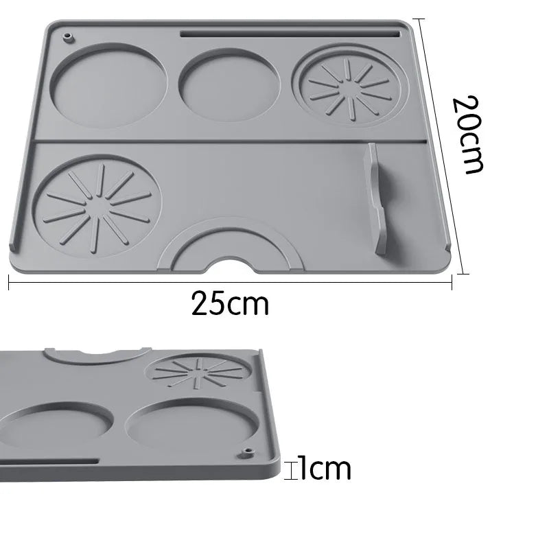 Coffee Machine Silicone Mat Tray | Drain Pad for Bar, Fruits, Vegetables, & Coffee Powder | Dining Table Insulation Protection