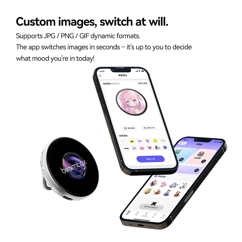 Dynamic Electronic Display Badge - Small Outdoor Digital Pendant for Fashion, 2D Display & Home Decor
