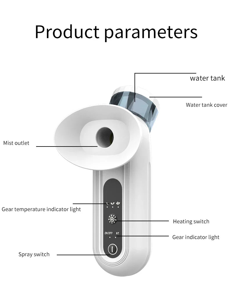 Portable Hot & Cold Eye Mist Sprayer – Nano Hydrating Steam Compress for Eye Care & Fatigue Relief