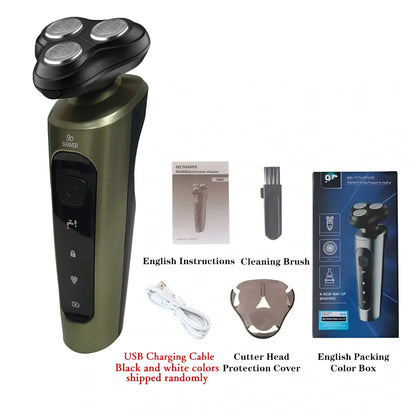 New 9D Electric Shaver – USB Rechargeable High-Power Full-Body Beard Razor for Car and Home