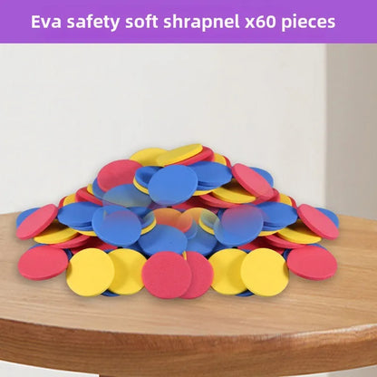 Kids Flying Disc Launcher Toy – EVA Soft Bullet & Mini Carrot Shooting Gun for Outdoor Games & Sports