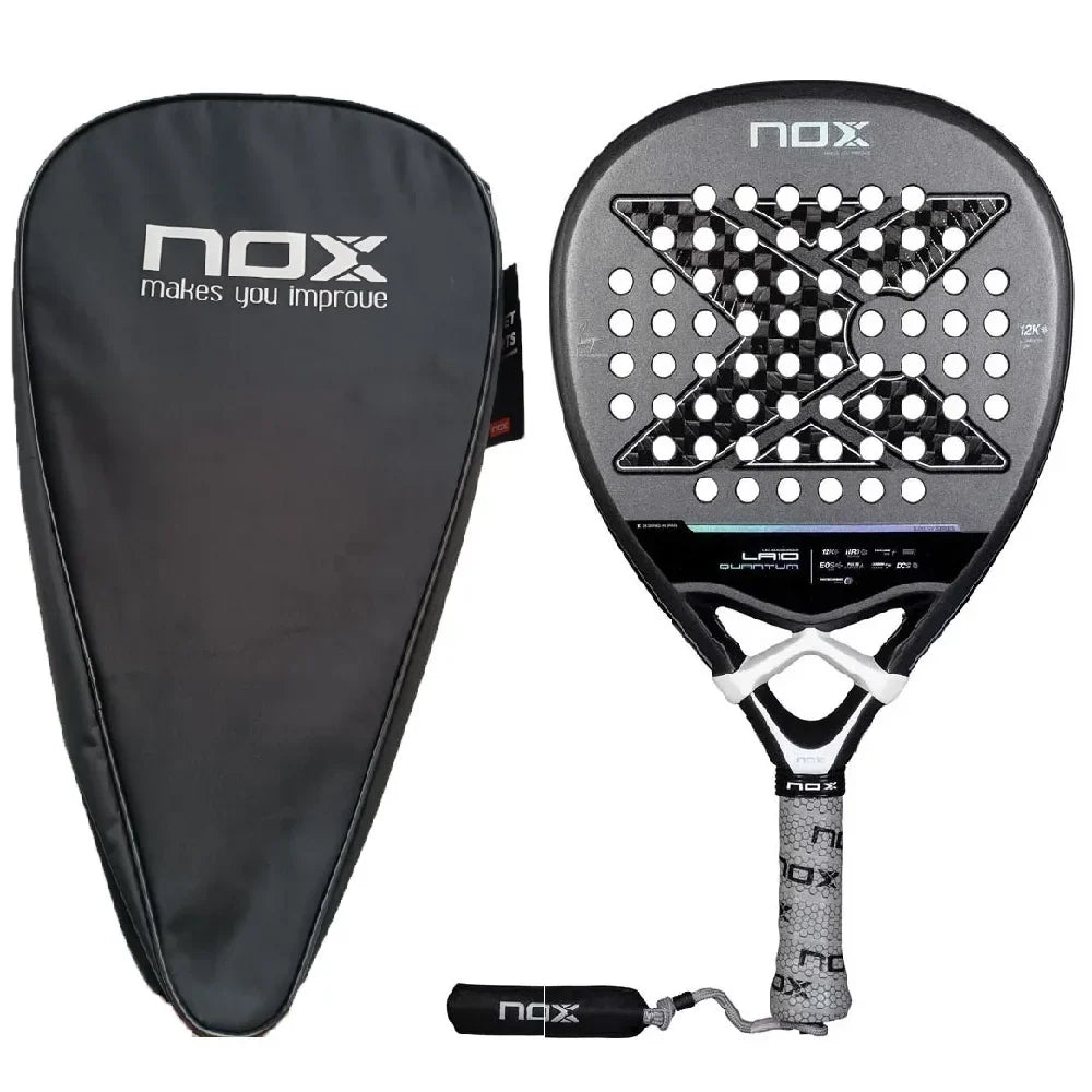 NOX Padel Tennis Racket - Carbon Fiber Diamond-Shaped EVA Sports Racquet