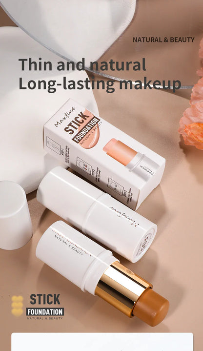 MAXFINE Foundation Stick – Long-Lasting, Blendable Creamy Formula for Shine-Free, Natural Finish – Cruelty-Free