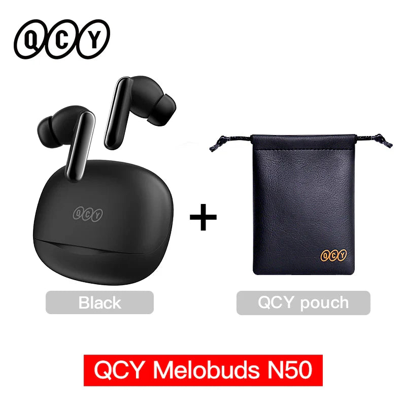 QCY Melobuds N50 Wireless Earphones – Bluetooth 5.4, ANC, 6-Mic Clear Call, Multipoint Connection Earbuds