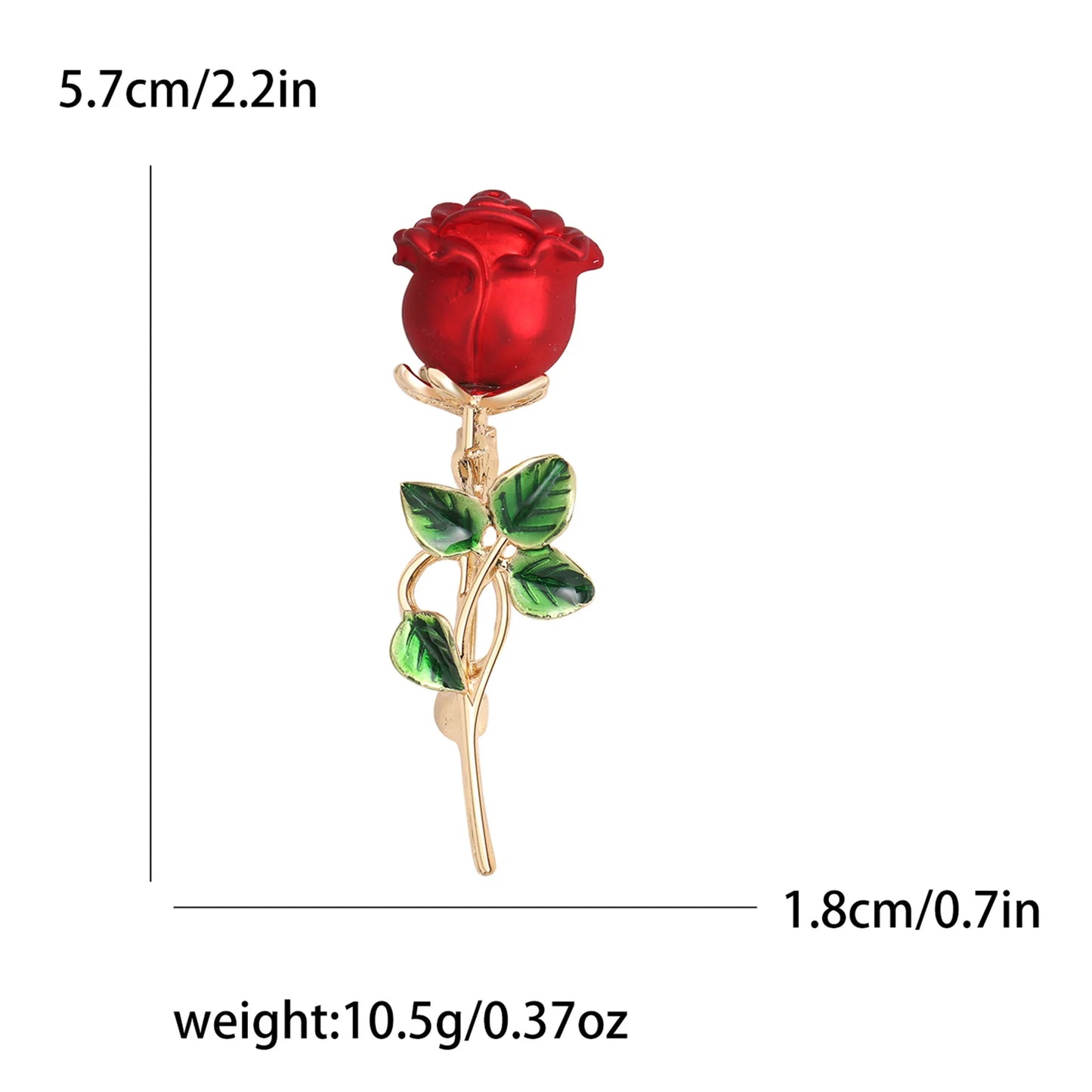 Luxury Tulip Flower Brooch Pin with White Stone – Elegant Rose Floral Jewelry for Women (2023 Design)