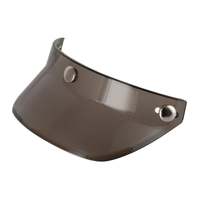 3 Snap-Button Universal Helmet Visor – Windproof Flip Shield for Open Face Motorcycles