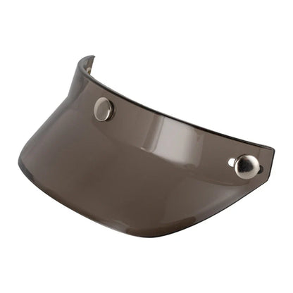 3 Snap-Button Universal Helmet Visor – Windproof Flip Shield for Open Face Motorcycles