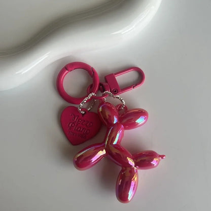 Jelly Balloon Dog Keychain - Cute Cartoon Dog Pendant Charm for Keys, Bags & Unisex Gifts