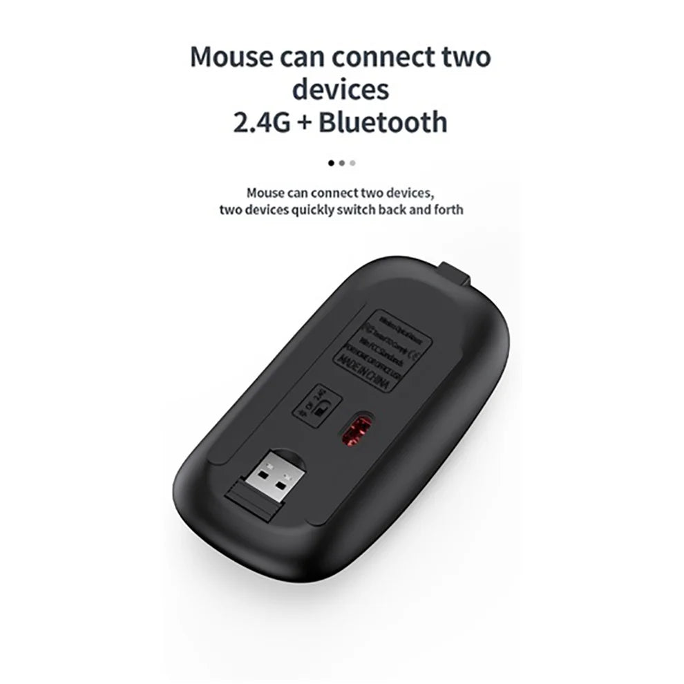 Jomaa Slim Bluetooth Rechargeable Keyboard and Mouse Set – 2.4G USB Wireless Combo for Laptop & Computer