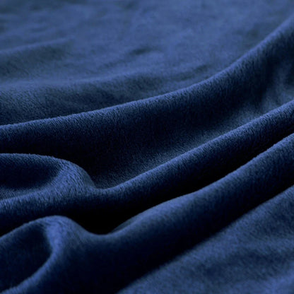 230GSM Coral Fleece Flannel Blanket – Soft Warm Solid Color Bedspread Sofa Throw Faux Fur Plaid Blanket (Blue/Pink)