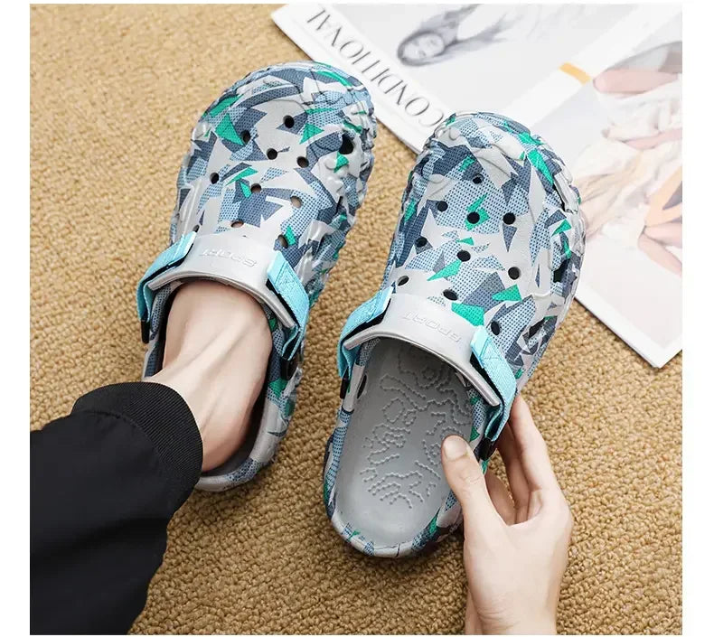 Men’s Clogs & Sandals – Camouflage Garden Shoes, Outdoor Flip Flops & Home Slippers
