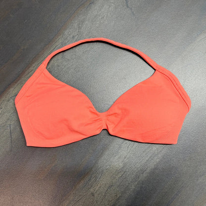 Impact Strappy Halter Sports Bra – Light Support Seamless Gym & Yoga Crop Top with Padding
