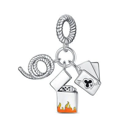 925 Sterling Silver Robot & Sea Turtle Charms Pendant — Moon Bead Bracelet Accessory, DIY Fashion Jewelry Gift for Women