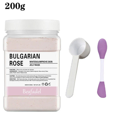 650g/200g Soft Hydro Jelly Mask Powder – DIY Hydrojelly Peel Off Masks with Hyaluronic Acid & Rose for Facial Skin Care