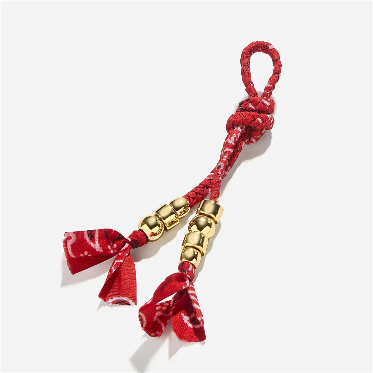 Colorful Bag Hanging Keychain – Hand-Woven Pendant with Beads, DIY Accessories, Internet-Famous Rope Charm