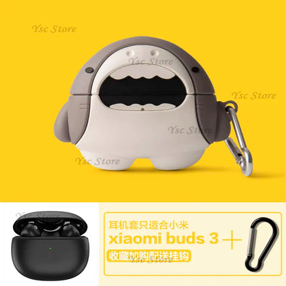 Cartoon Silicone Earphone Case for Xiaomi Buds 3 — Soft Protective Shell for Wireless Earbuds