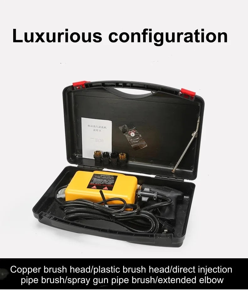 2600W 220V High-Temperature Steam Cleaner - Portable Sterilization Pressure Washer for Home, Car, Kitchen & AC