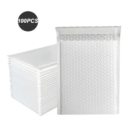 100 Pcs Black Bubble Mailers - Self-Seal Padded Envelopes for Shipping, Poly Green Lining, Secure Packaging Solution